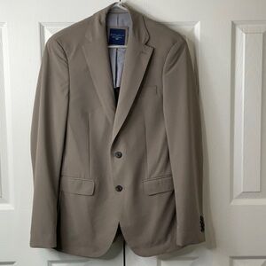 Steel & Jelly British Design Blazer Jacket Taupe Size 36R NWOT